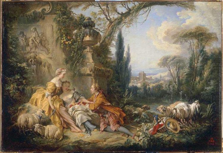 Francois Boucher charmes de la vie champetre china oil painting image